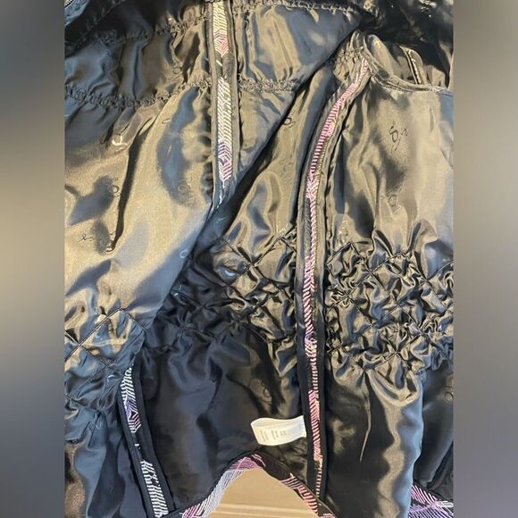 Samuel Dong Puffer Jacket w/Abstract Embroidered Lines Size L - Picture 5 of 9